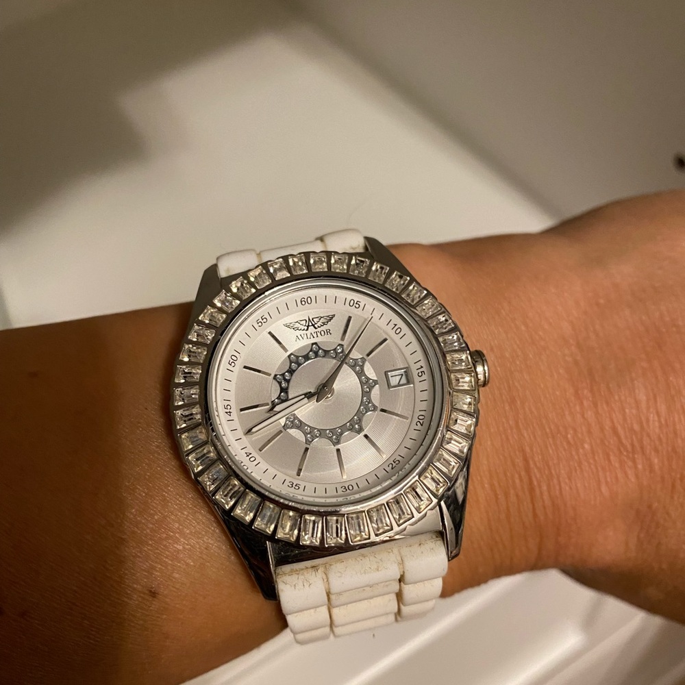 White rubber watch